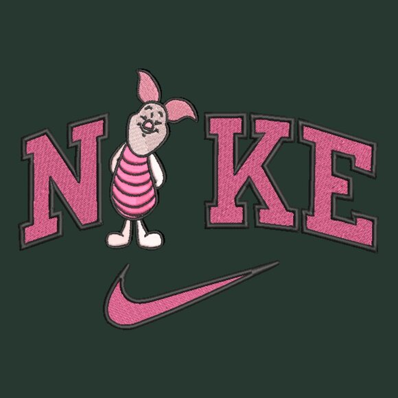 Nike Piglet Embroidered Adult Unisex Crewneck Sweatshirt Winnie Pooh - Picture 8 of 15